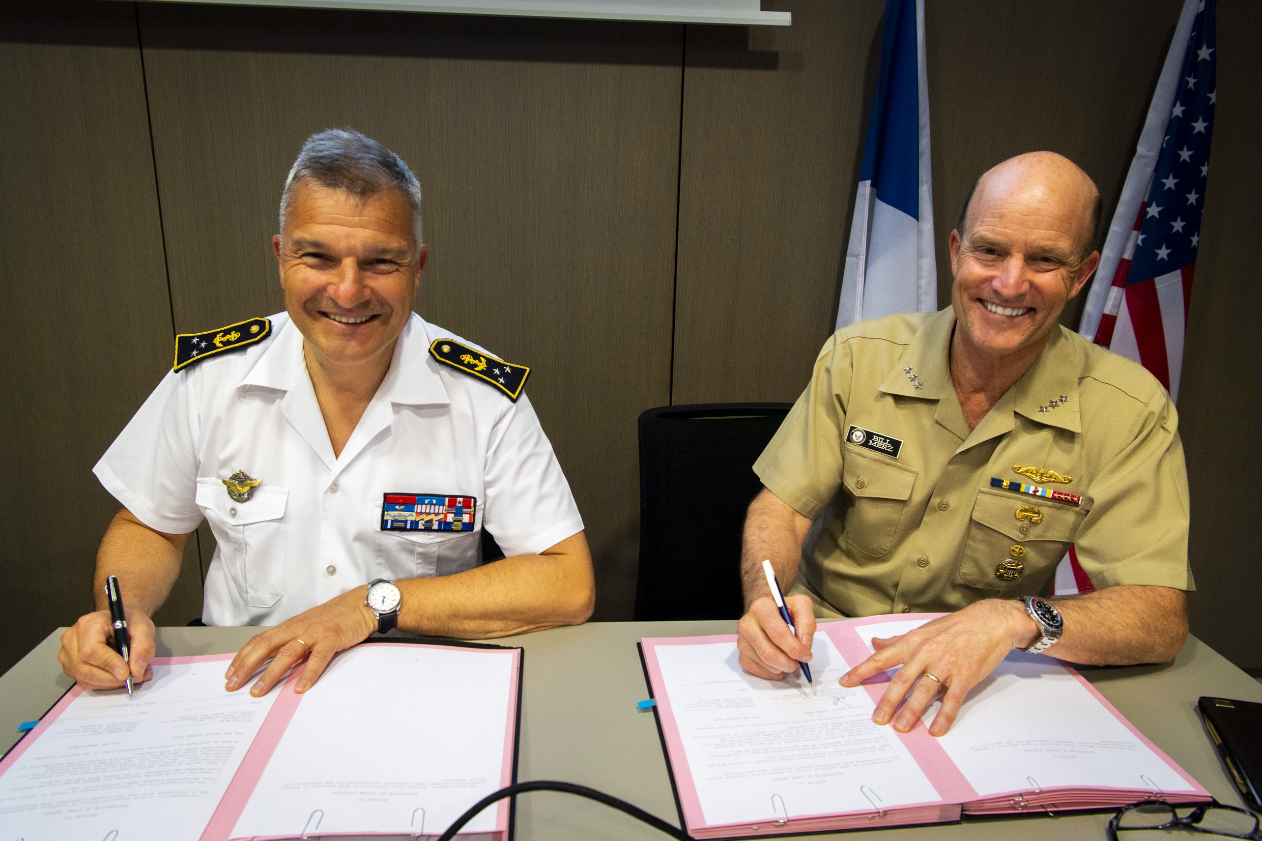 Dialogue stratégique entre les marine française et américaine