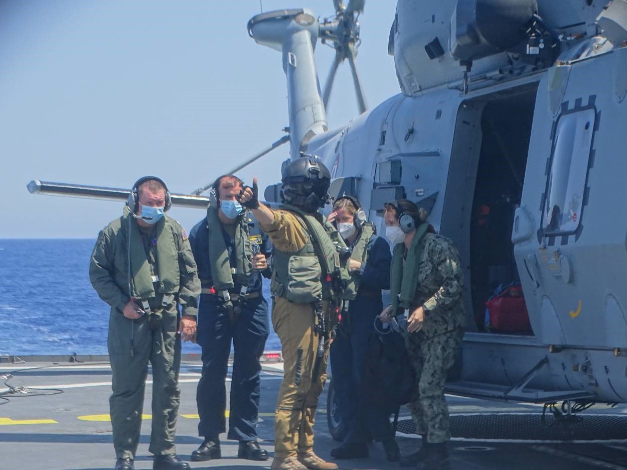 Méditerranée orientale – Le commandant de la SNMG2 accueilli à bord du Languedoc 