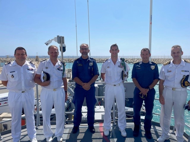 Méditerranée orientale - Le commandant de l’Aconit rend visite au chef d’état-major des forces navales chypriotes