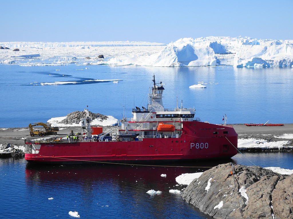 Transmission de témoin entre l’équipage A et l’équipage B de L’Astrolabe