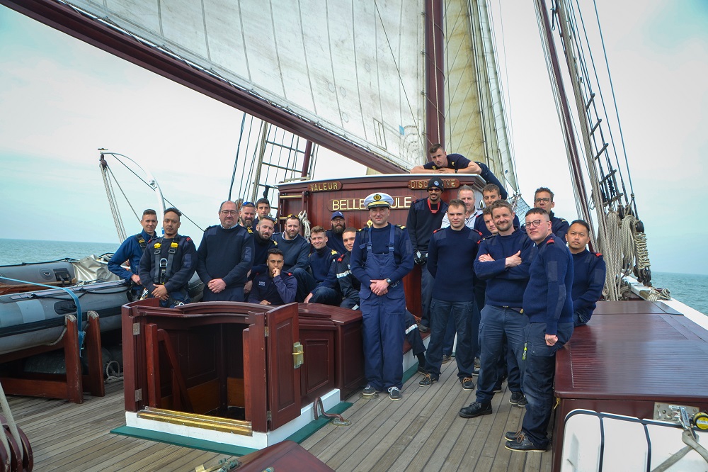 Belle Poule : manœuvres communes avec la marine belge
