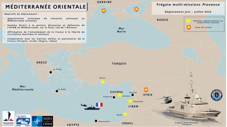 Méditerranée orientale – Relève entre la Provence et le Forbin au sein du SNMG2