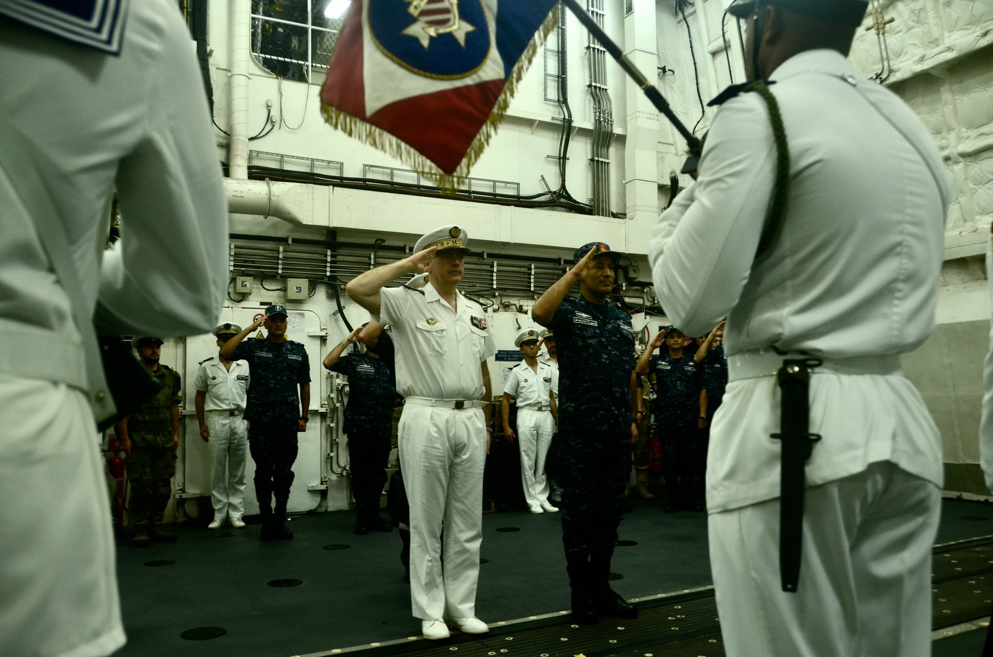 CLEOPATRA 22 – Le chef d’état-major de la Marine et son homologue égyptien à bord du Chevalier Paul pour le VIP Day 