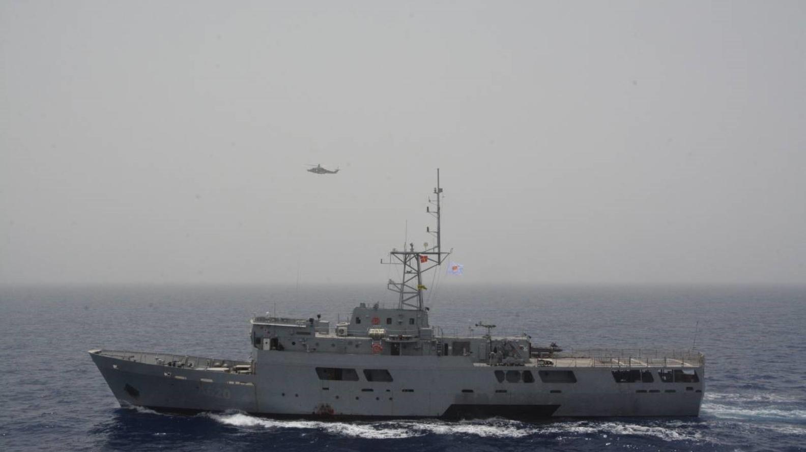  Méditerranée orientale – Séquence de coopération de la marine et de l’armée de l’Air chypriotes avec la FREMM Languedoc