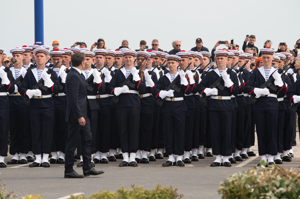  Cérémonie de tradition de l’Ecole des fusiliers marins le 6 juin 2023 à Colleville-Montgomery