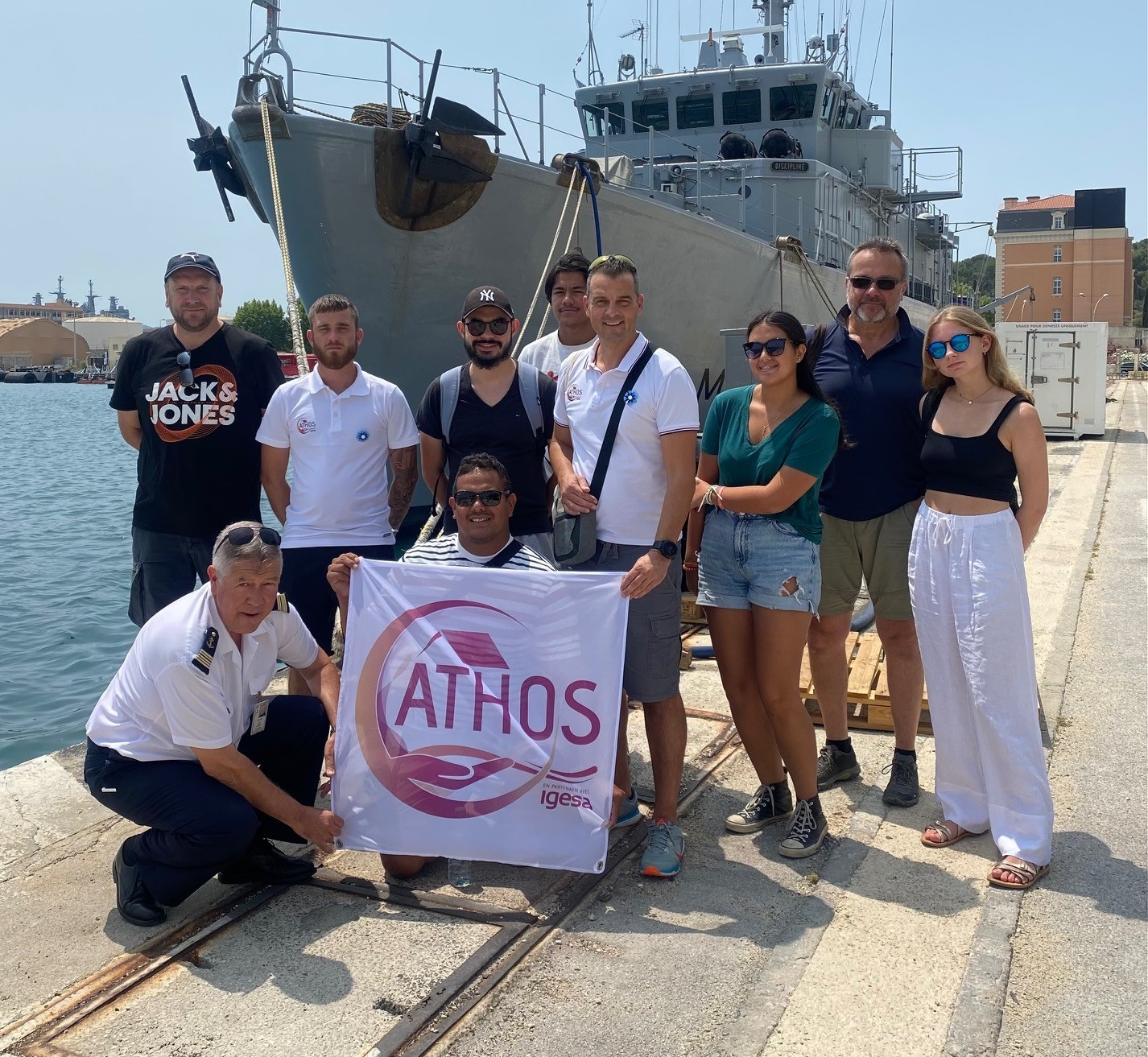  1ère visite pour la maison ATHOS sur la base navale de Toulon