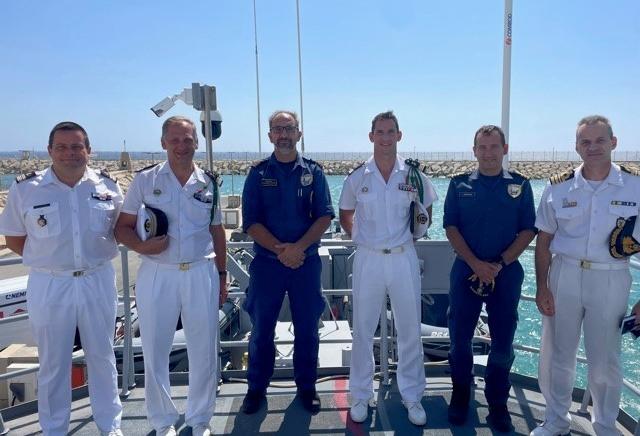 Méditerranée orientale - Le commandant de l’Aconit rend visite au chef d’état-major des forces navales chypriotes