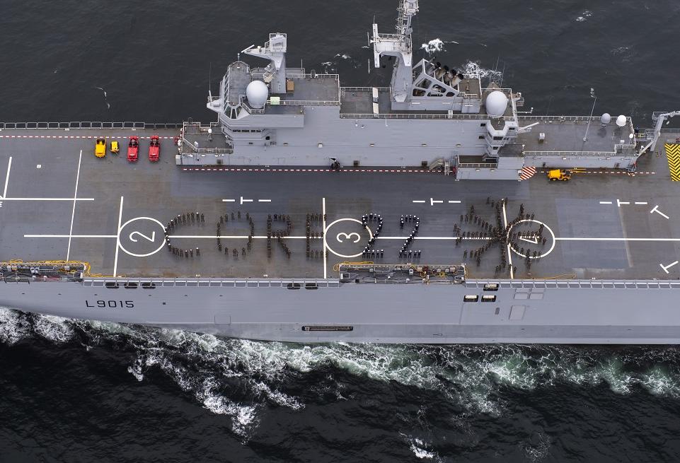 ATLANTIQUE NORD : fin de déploiement pour le porte-hélicoptères amphibie Dixmude