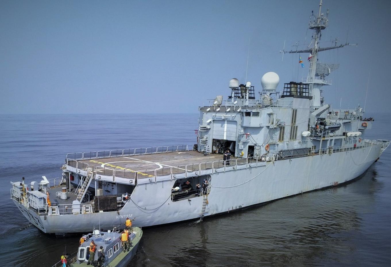OPERATION CORYMBE – Fin de mandat pour les marins du Ventôse dans le golfe de Guinée 