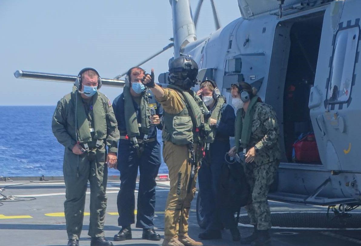 Méditerranée orientale – Le commandant de la SNMG2 accueilli à bord du Languedoc 